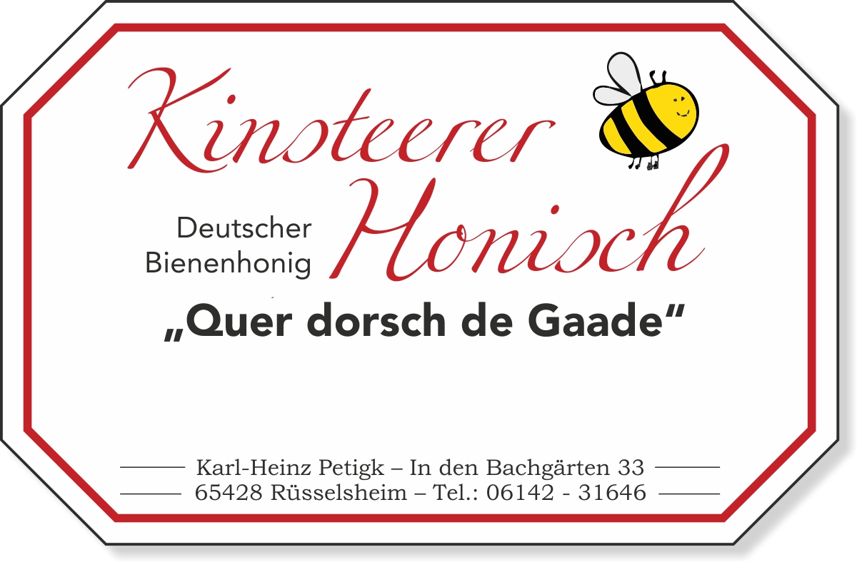 Kinsteerer Honisch "Quer dorsch de Gaade"